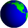Image of rotating earth